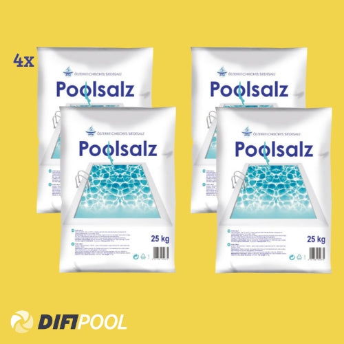 Poolsalz | 25kg Sack | Salz aus Österreich / 4 Stück Set