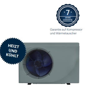 Peraqua Inverter Wärmepumpe H+C  | stufenlos | 12,8kw bei 26 Grad | 230V grau