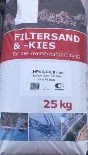 DIFI FiIlterquarzsand - Filtersand 0,4-0,8mm | 25kg Sack