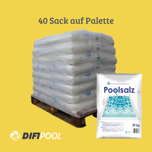 Poolsalz| Palette zu 40 x 25kg | Salz aus Österreich