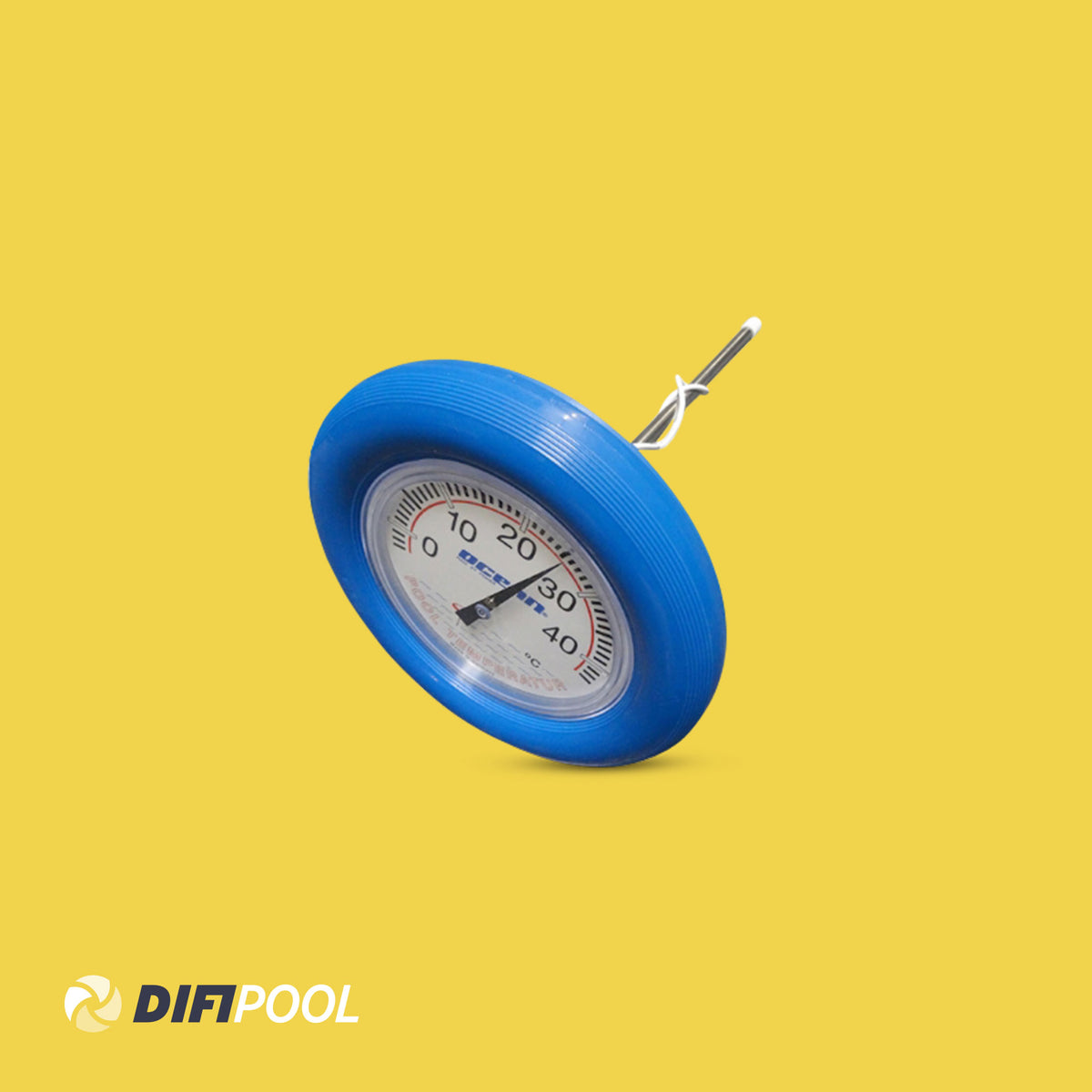 DIFI Ocean Poolthermometer UV-beständiger Schwimmring D=18cm blau